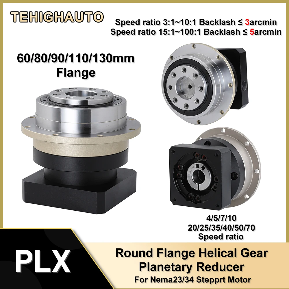 Planetary Gearbox Reducer Nema 23 34 - Dairesel Flanş Helisel Dişli Planet Redüktör