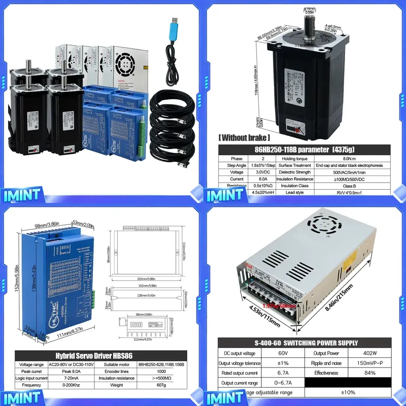 4 Eksenli Nema 34 Kapalı Döngü - Hybrid Servo Driver Nema 34 8.5Nm incelemesi ve fiyatı