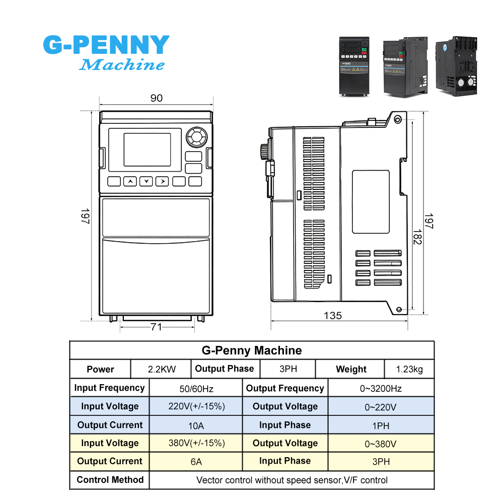 G-penny 2.2kw ER20 su soğutmal - 2.2Kw Water Cooled Spindle Kit Vfd incelemesi ve fiyatı