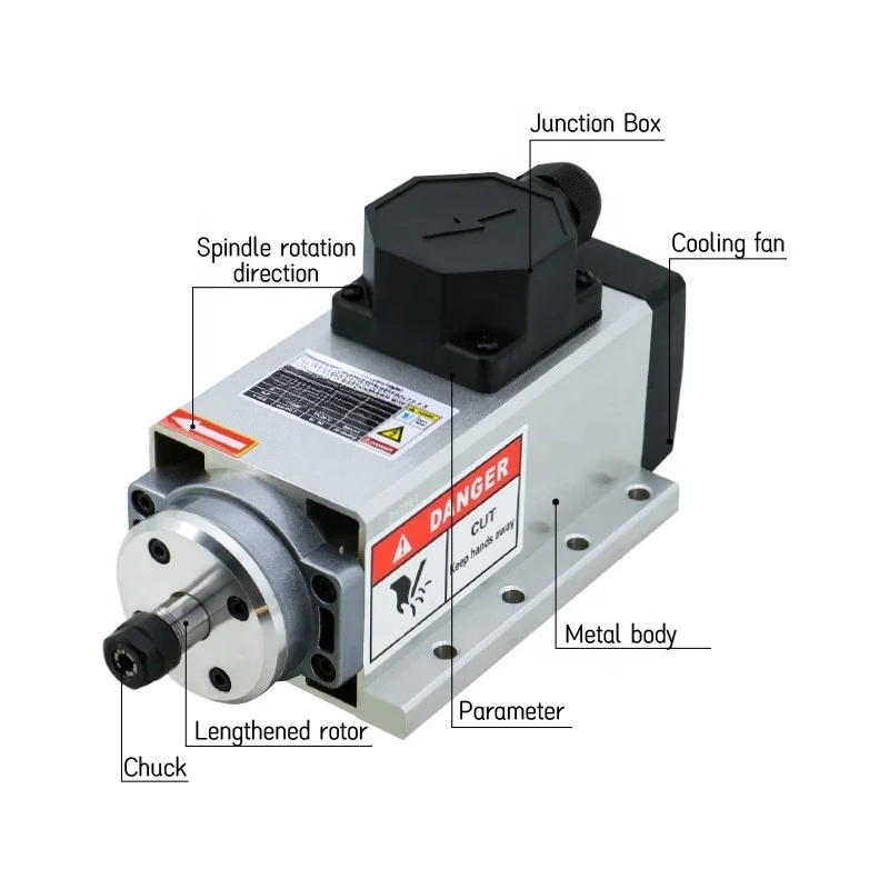 Freze Tezgahı Mili Motoru 2.2k - Er20 Collet Chuck Spindle Motor 220V incelemesi ve fiyatı