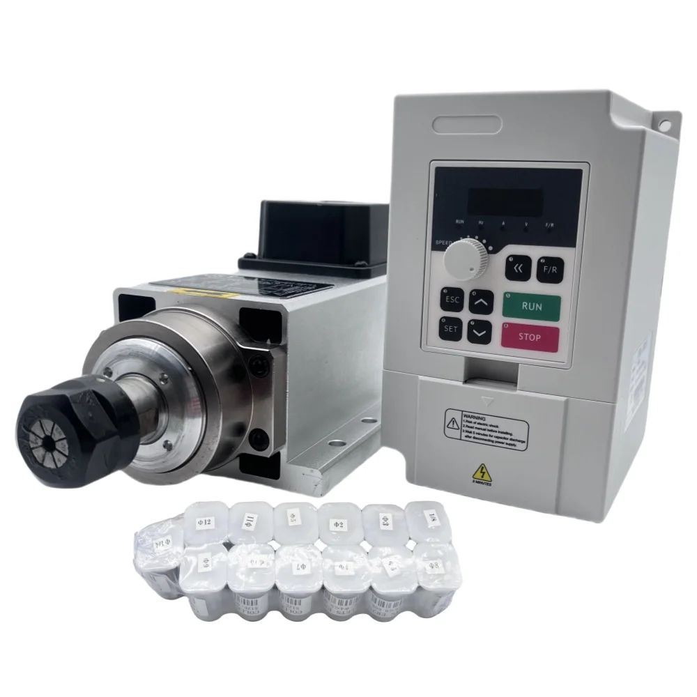 1.5KW ER11/ER20 110V/220V CNC  - Air Cooled 1.5Kw Spindle Motor Inverter 110V incelemesi ve fiyatı