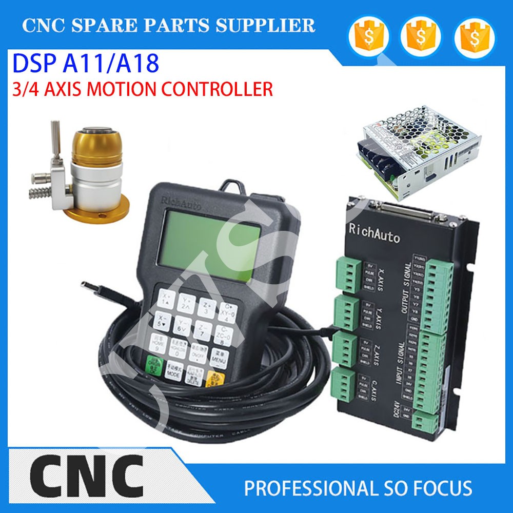 3 eksenli 4 eksenli CNC takım  - Richauto A11 Dsp Controller 3 Axis incelemesi ve fiyatı