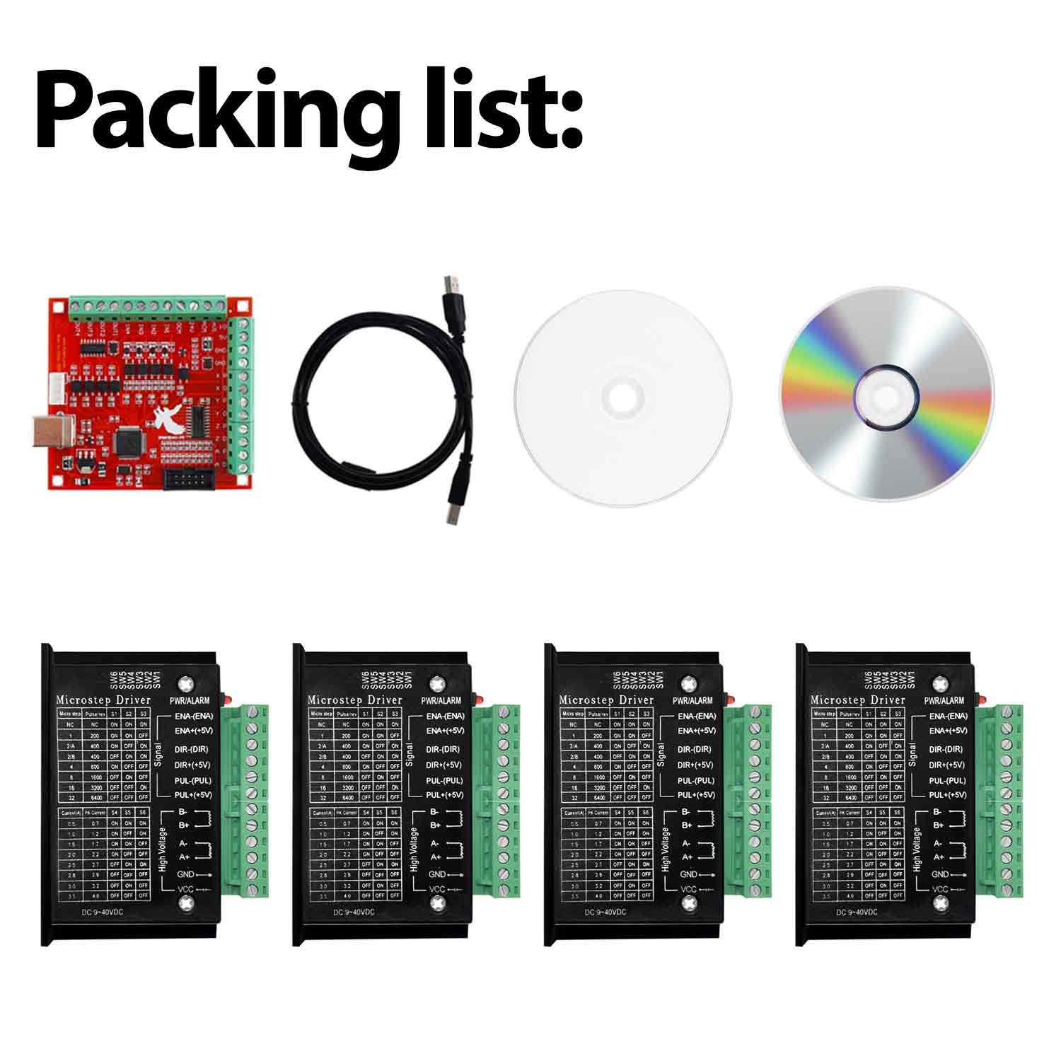 4 adet step motor sürücüsü TB6 - Mach3 Usb Cnc Controller 4 Axis 100Khz incelemesi ve fiyatı