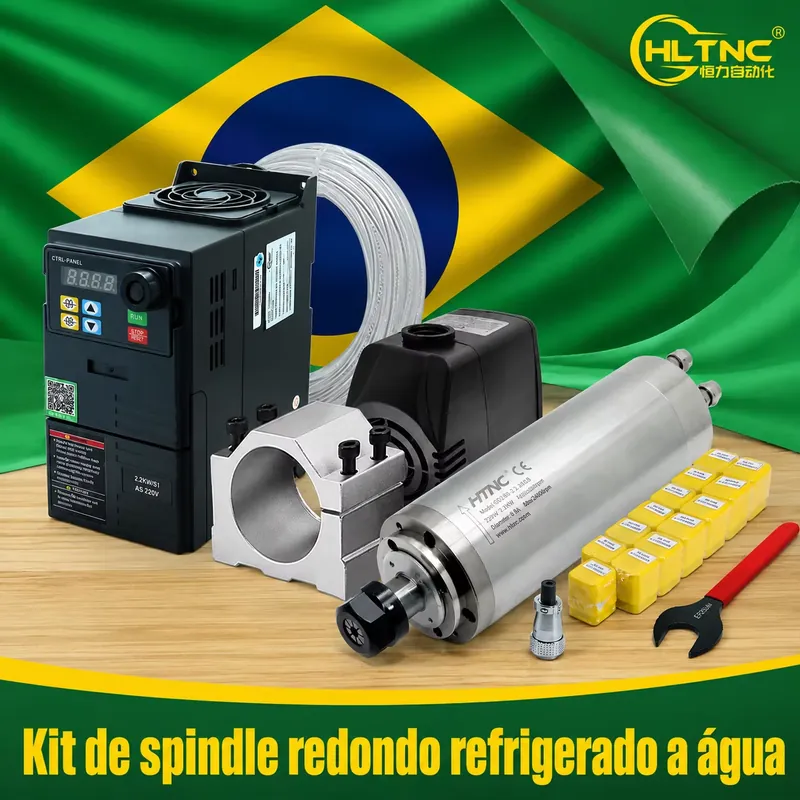 Brezilya, 2.2kw 220V 110V Su S - 2.2Kw Water Cooled Spindle Kit Vfd incelemesi ve fiyatı